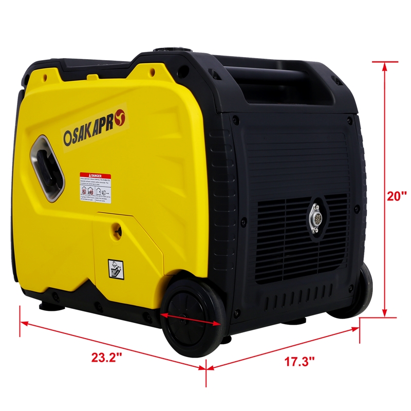 Quiet Portable Inverter Generator with Electric Start and Pure Sine Wave Power