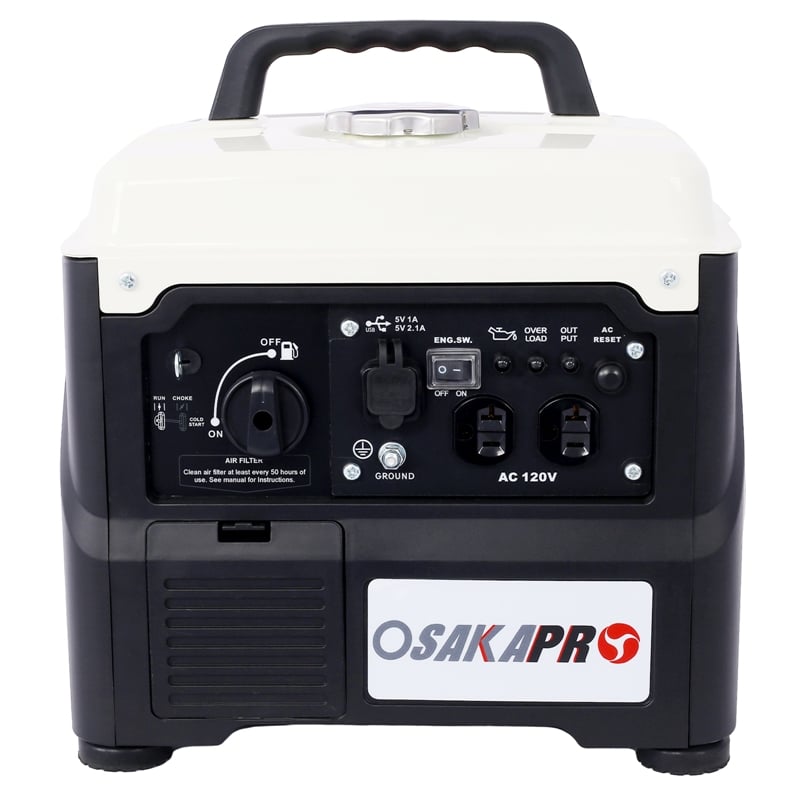 Ultra-Quiet 1200W Portable Inverter Generator for Home Backup and Camping