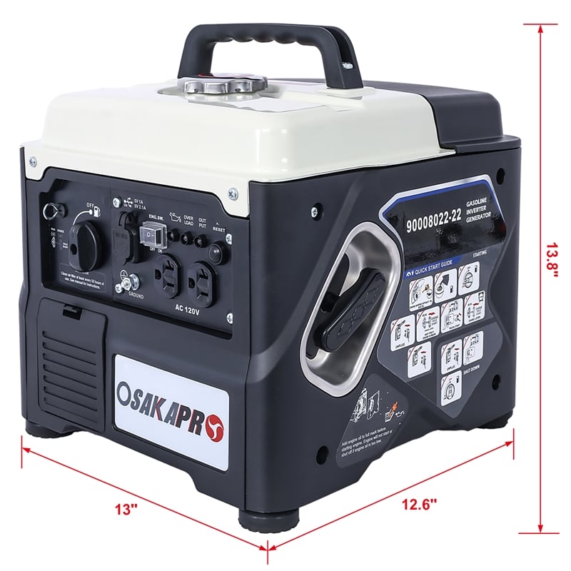 Ultra-Quiet 1200W Portable Inverter Generator for Home Backup and Camping