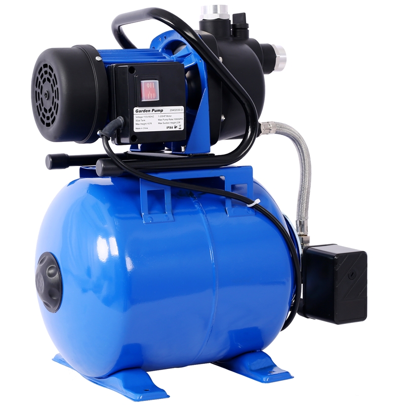 1.6HP Shallow Well Pump with Tank Auto Water Booster for Home  Farm Irrigate