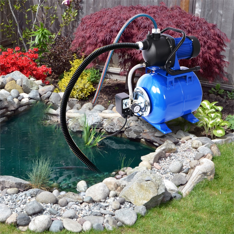 1.6HP Shallow Well Pump with Tank Auto Water Booster for Home  Farm Irrigate