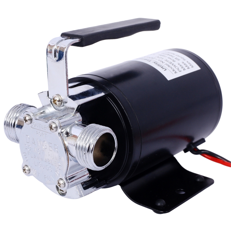 12V Portable Utility Water Transfer Pump 1/10HP 330GPH Battery Hose Kit Use Pump