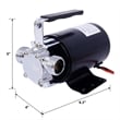 12V Portable Utility Water Transfer Pump 1/10HP 330GPH Battery Hose Kit Use Pump
