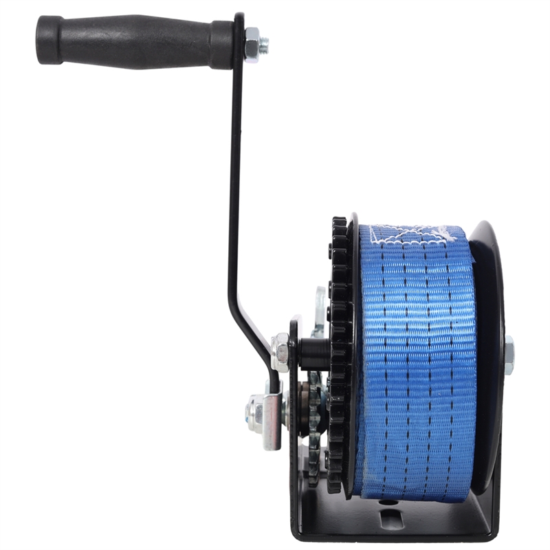 2500 lbs Hand Winch with 32.8 ft Strap Two Way Ratchet for Boat  Trailer/  ATV