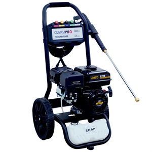 3500 PSI Gas Pressure Washer  2.5 GPM 212CC Engine 5 Nozzles 30FT Hose/ Black
