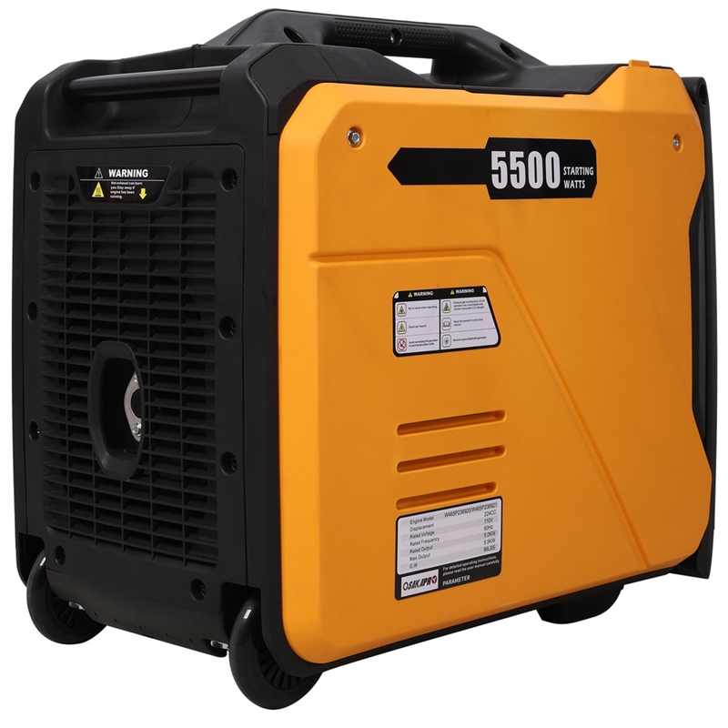 5500W Super Quiet Inverter Generator 224CC Gas Electric  Orange