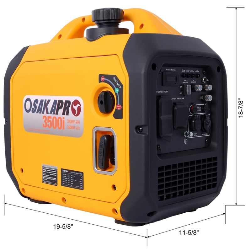 3500W Portable Inverter Generator with CO Sensor for RV Camping Backup