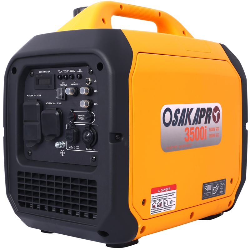 3500W Portable Inverter Generator with CO Sensor for RV Camping Backup