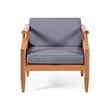 Outdoor Acacia Wood Club Chairs with Cushions