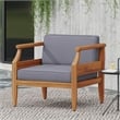 Outdoor Acacia Wood Club Chairs with Cushions