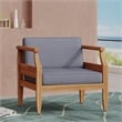 Outdoor Acacia Wood Club Chairs with Cushions
