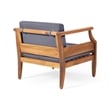 Outdoor Acacia Wood Club Chairs with Cushions