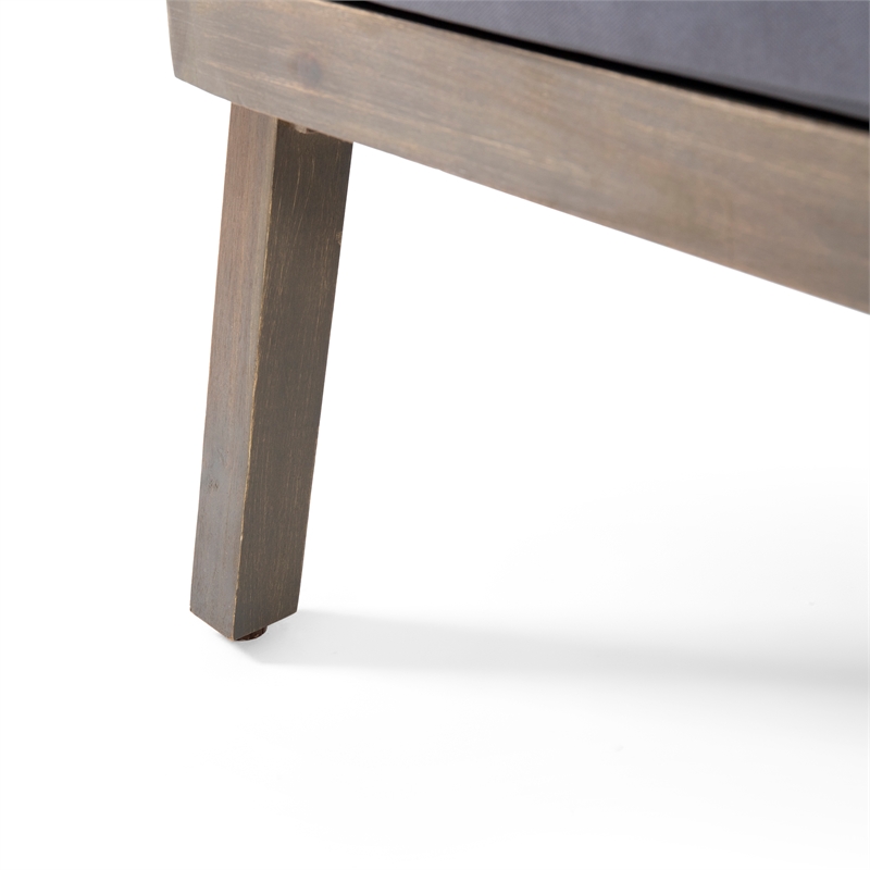 Set of 2 Acacia Wood Outdoor Club Chairs with Cushions