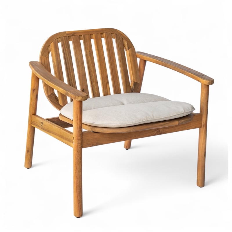 Outdoor Club Chair Set with Cushions  Set of 2