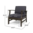 Modern Dark Grey Club Chair for Living Room and Office