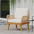 Contemporary Upholstered Club Chair with Tufted Back