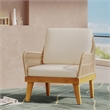 Contemporary Upholstered Club Chair with Tufted Back