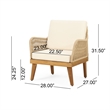 Contemporary Upholstered Club Chair with Tufted Back
