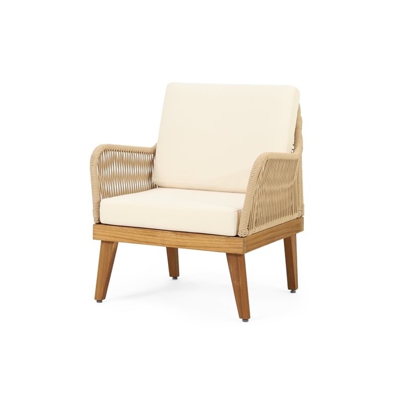 Contemporary Upholstered Club Chair with Tufted Back