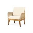 Contemporary Upholstered Club Chair with Tufted Back