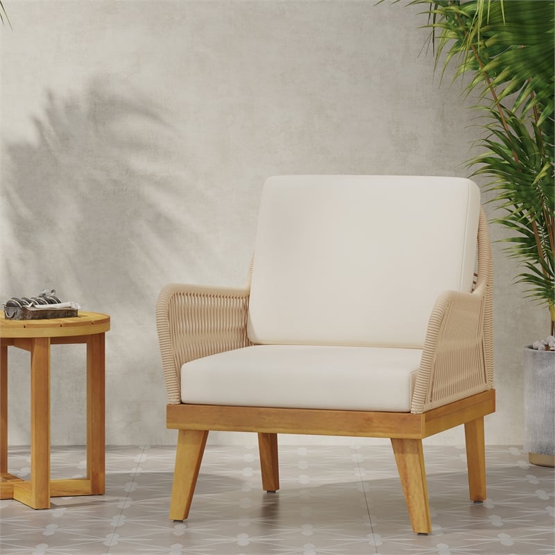 Contemporary Upholstered Club Chair with Tufted Back