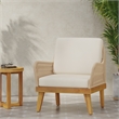 Contemporary Upholstered Club Chair with Tufted Back