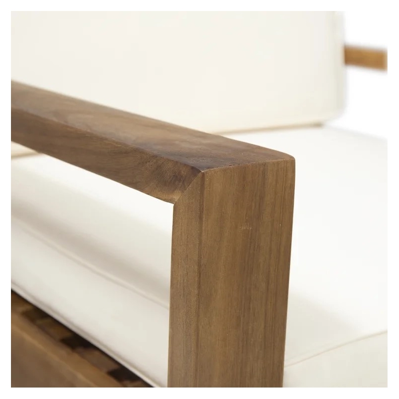 Outdoor Acacia Wood Club Chairs with Cushions