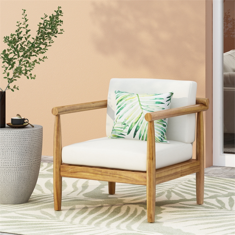 Mid-Century Modern Faux Leather Club Chair