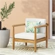 Mid-Century Modern Faux Leather Club Chair