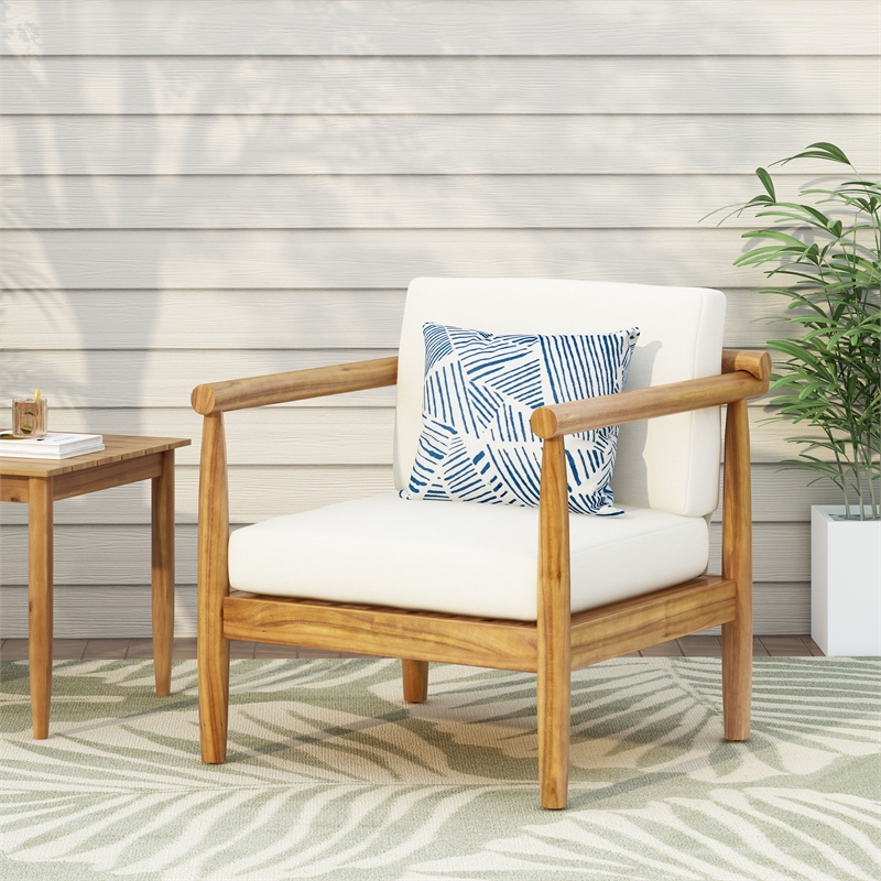 Mid-Century Modern Faux Leather Club Chair