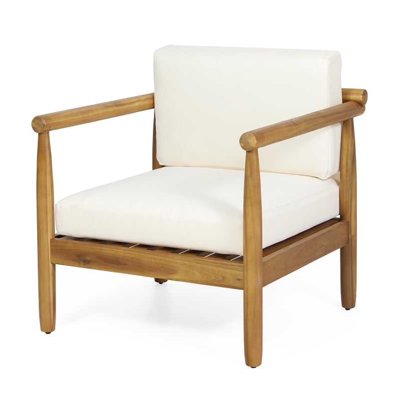 Mid-Century Modern Faux Leather Club Chair