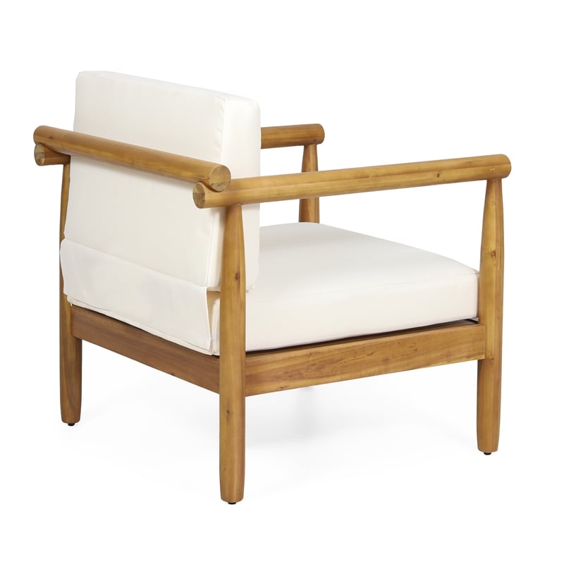 Mid-Century Modern Faux Leather Club Chair