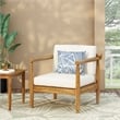 Mid-Century Modern Faux Leather Club Chair