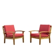 Beige Upholstered Club Chair with Solid Wood Frame