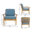 Tufted Leather Club Chair with Wood Frame