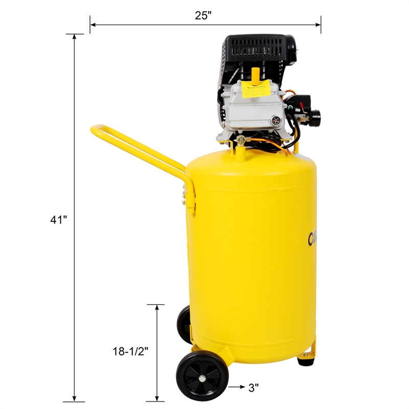 21-Gallon Air Compressor 2.5HP 110V/60Hz 115 PSI Yellow Tank