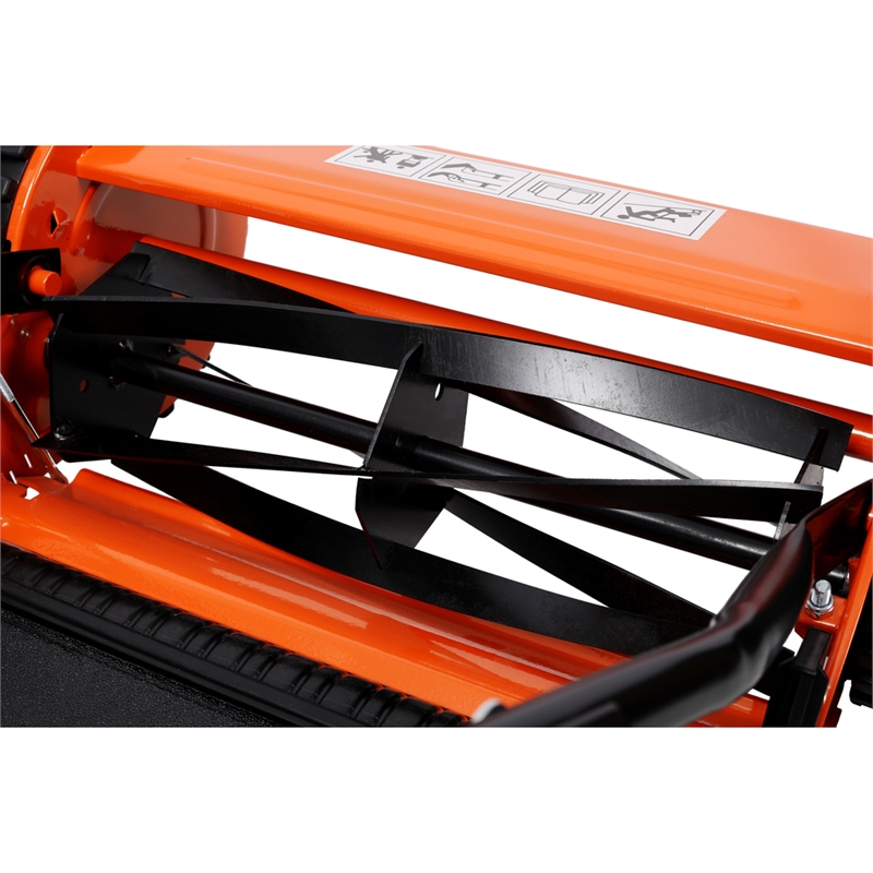 14-Inch 5-Blade Push Reel Lawn Mower with Grass Catcher  Orange