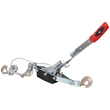 Silver Steel 4T Hand Winch Puller Dual Gear Ratchet  3 Hooks 12ft Cable