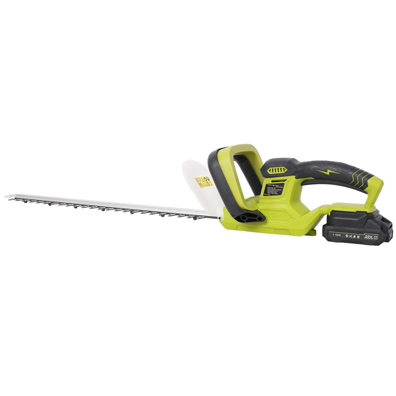 21V Cordless Hedge Trimmer  Green Plastic Body 21 Steel Blade included