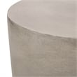 Modern Light Grey Concrete Round Outdoor SideTable Lightweight MGO Table