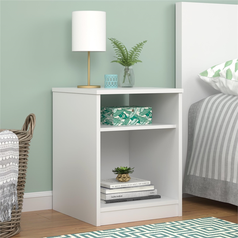 Classic  White Solid Wood Nightstand