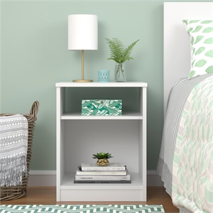 Classic  White Solid Wood Nightstand