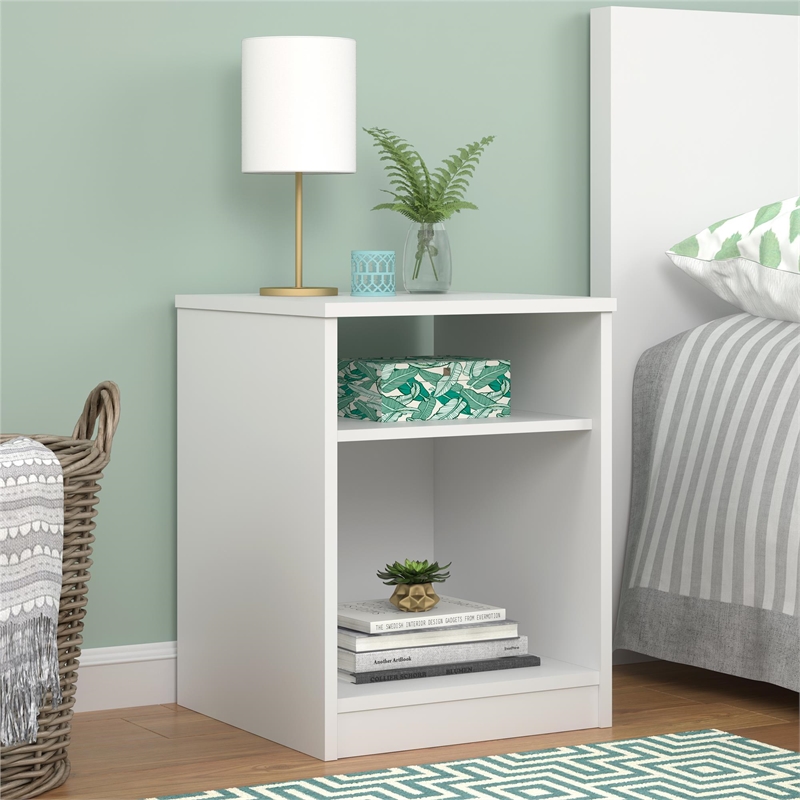 Classic  White Solid Wood Nightstand
