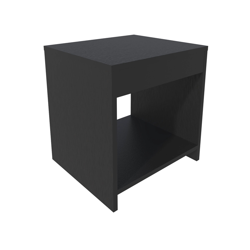Nightstand with Open Storage  Solid Wood