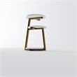 White Gold 3 Tier Round Side Table Solid Wood Nightstand
