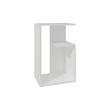 White 25 H Side Table with 1 Shelf  Engineered Wood