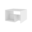 White Sallis Living Room Side Table  Engineered Wood