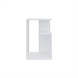 White Sallis Living Room Side Table  Engineered Wood