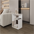 White Sallis Living Room Side Table  Engineered Wood