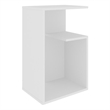 White Sallis Living Room Side Table  Engineered Wood